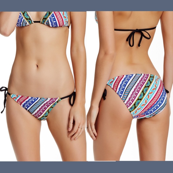 NEW Trina Turk Special Border Tie Side Hipster Bottom [SZ‎ 12 ] - Picture 1 of 8